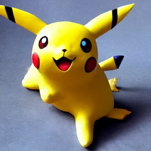 Image similar to Pikachu Sculpture made out of sandstone