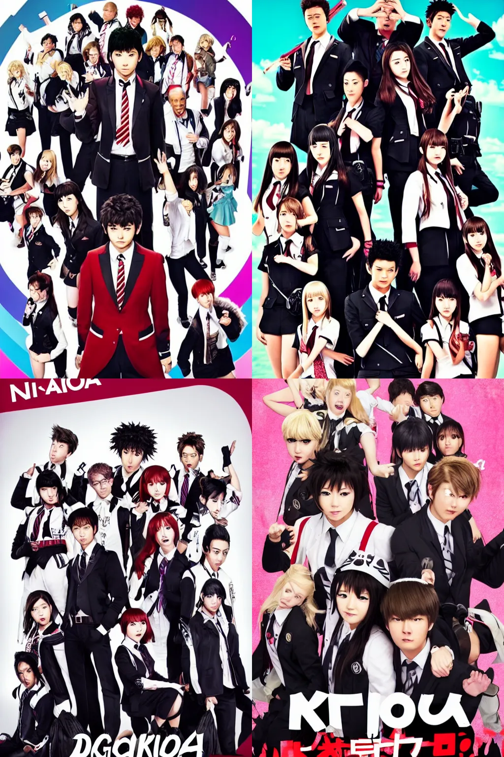 Prompt: Live action Danganronpa, netflix series poster