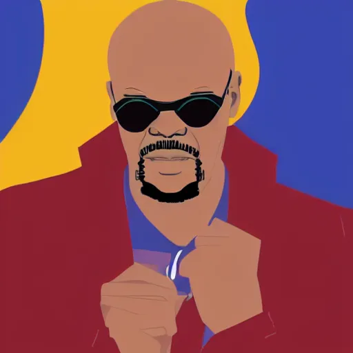 Image similar to a nice vector sticker of samuel l jackson