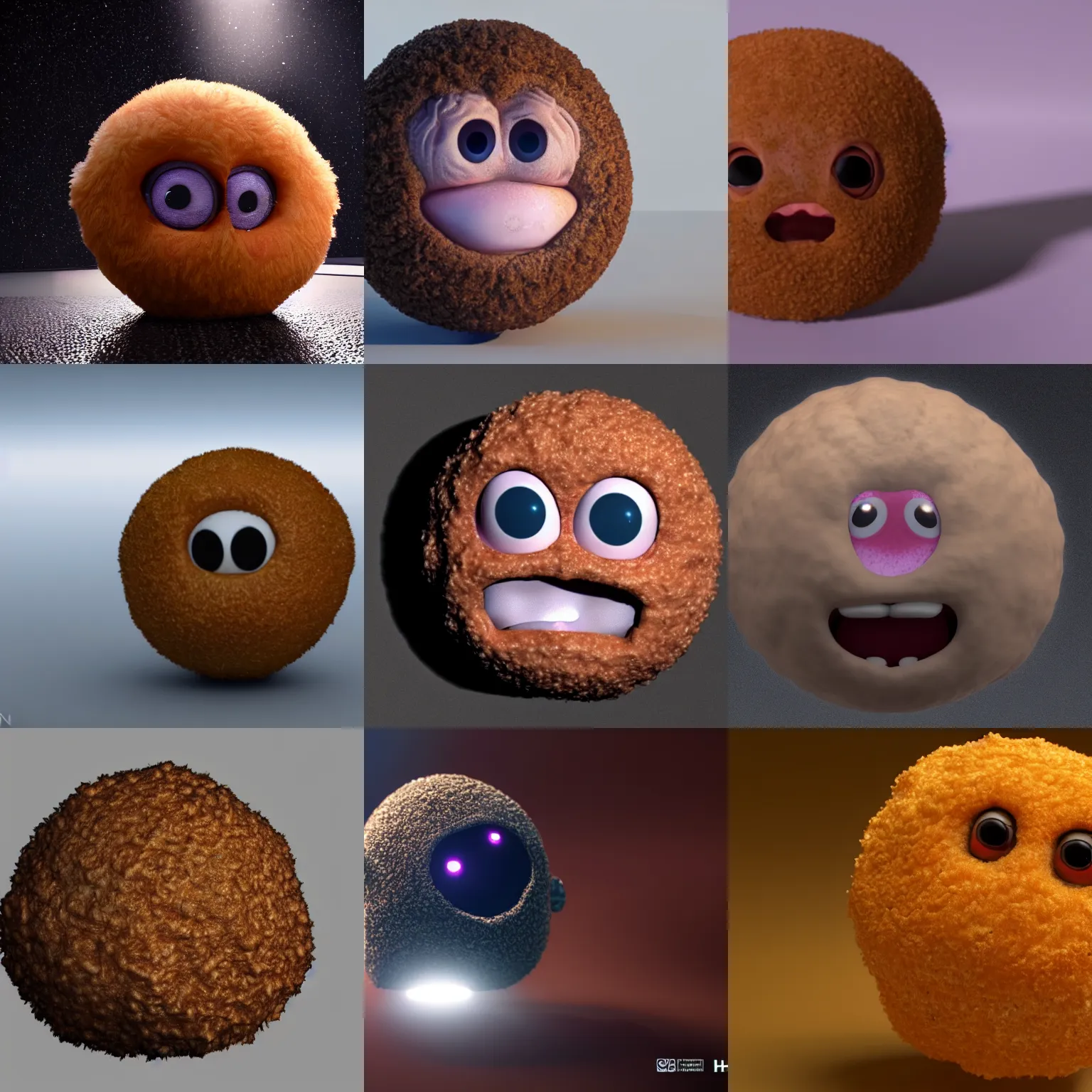 Prompt: a humainoid mcnugget with eyes is crying, sad, tears, unreal engine 5 render, 8 k, realistic