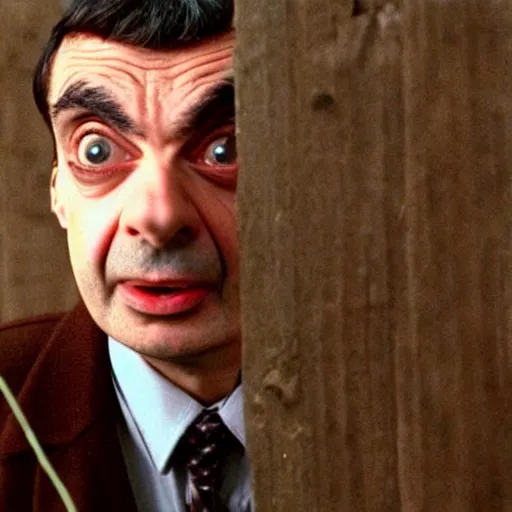 Image similar to mr bean in blair witch project