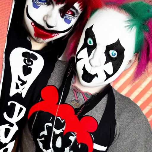 Image similar to anime juggalo