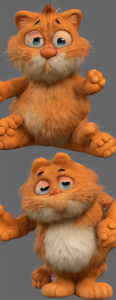 Prompt: garfield from garfield highly detailed 3d render unreal engine 4k 8k