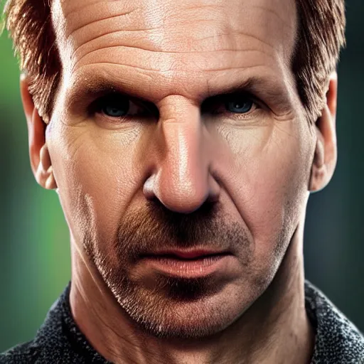 Image similar to if Ralph Fiennes was The Hulk, cinematic, epic, cool, photo realistic, 4k, high detail