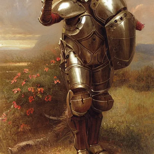 Image similar to armor, fantasy, sophie anderson