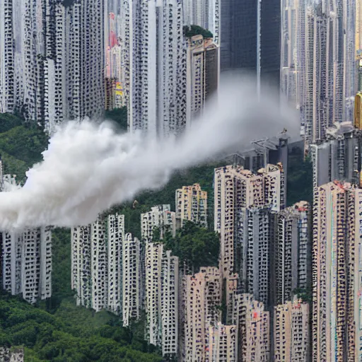 Prompt: aerial photography, a tornado ripping through the city of hong kong - h 5 7 6 - w 1 0 2 4 - n 9
