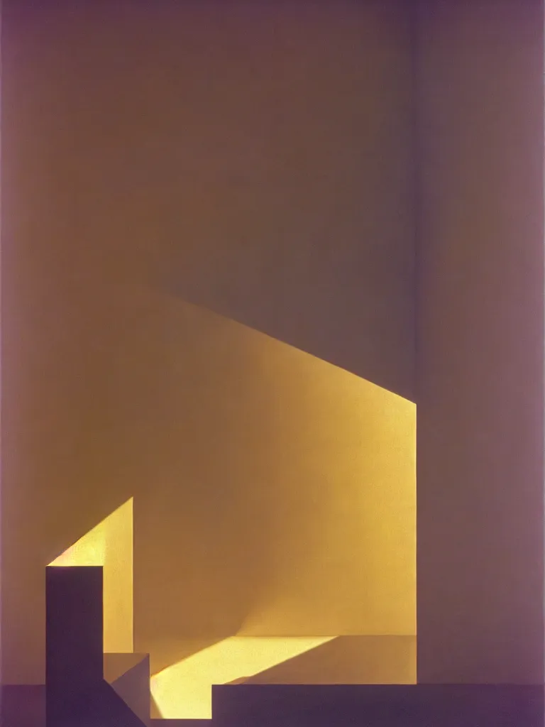 Image similar to hyperrealistic still life wide shot a mind contemplating itself, sacred geometry, light refracting through prisms, by caravaggio, surrealism, vivid colors, serene, golden ratio, rule of thirds, negative space, minimalist composition, by rene magritte and james turrell