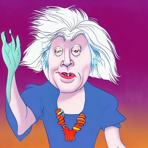 Image similar to ursula the sea witch, boris johnson, by glen keane, disney