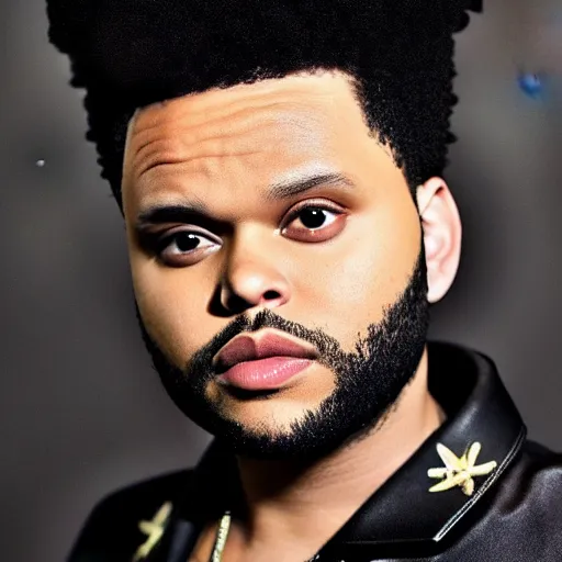 Prompt: the weeknd as a female