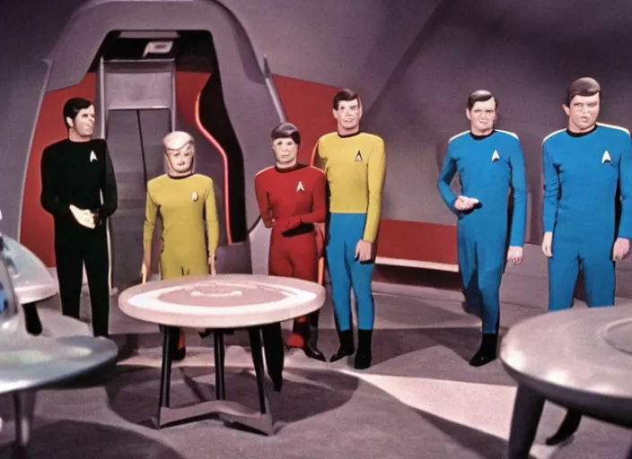 Image similar to a still from 1 9 6 0 s star trek