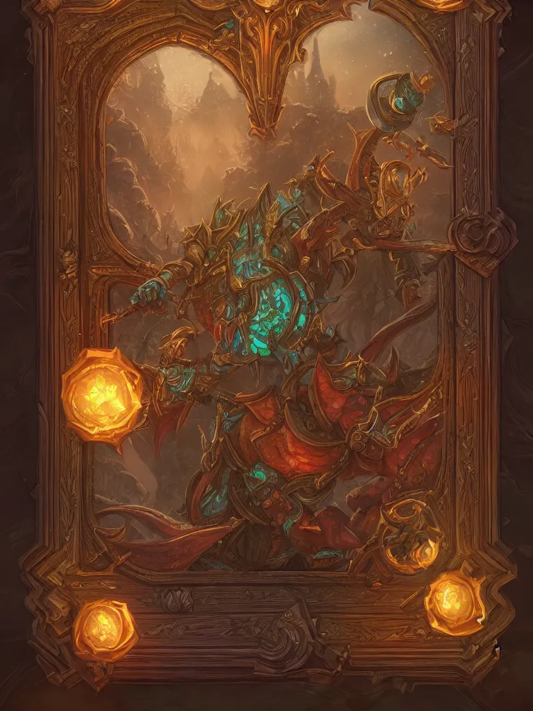 Image similar to book decorative border frame, d & d, fantasy, intricate, elegant, highly detailed, digital painting, artstation, illustration, hearthstone