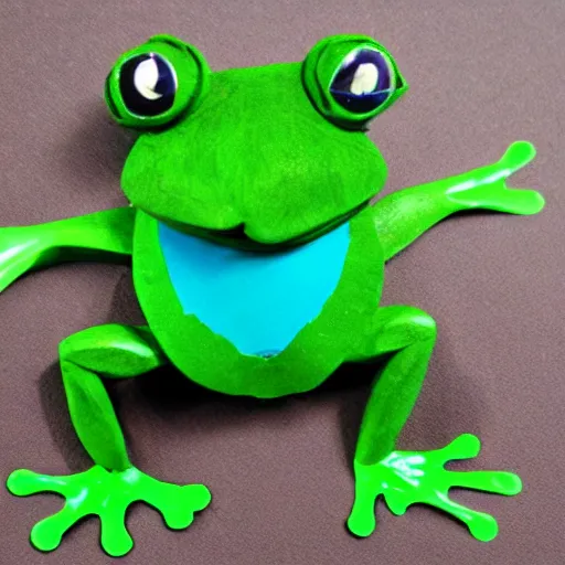 Image similar to frog made out of other frogs