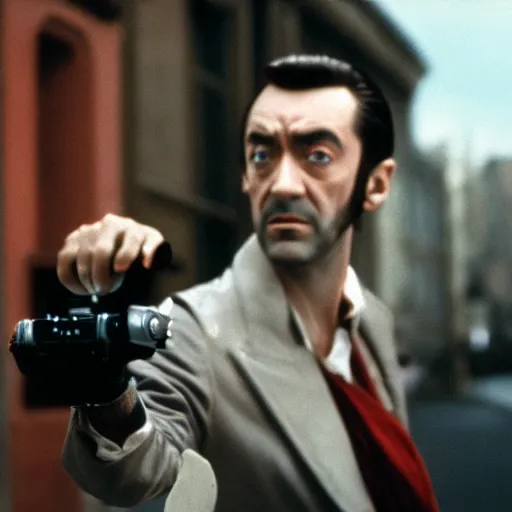 Image similar to still of lupin the third from a martin scorsese movie, 8 0 mm film