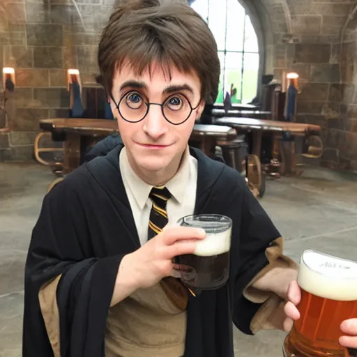 Image similar to harry potter discovers beer