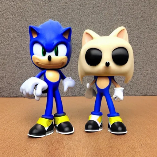 Prompt: sonic the hedgehog funko pop