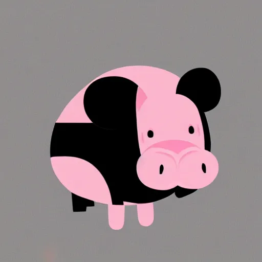 Image similar to cute pig, minimalism