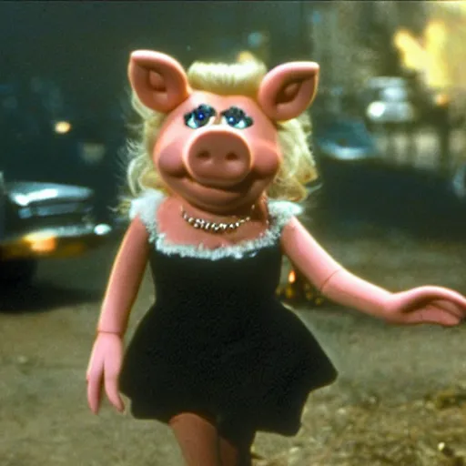 Image similar to Miss Piggy in Wild at Heart, movie stills photography,