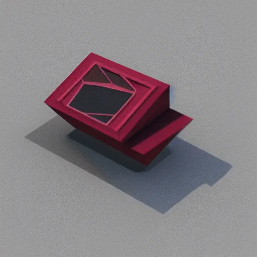 Image similar to 3 d object of the monitor, mobile game, isometric art, centralised, mohamed chahin, blender cycles render, solid colours material, no background and shadows