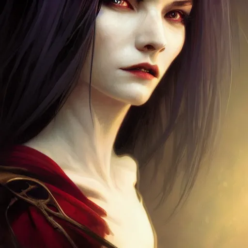 Image similar to perfectly - centered - portrait - photograph of evil vampire, super highly detailed, professional digital painting, artstation, concept art, smooth, sharp focus, no blur, no dof, extreme illustration, unreal engine 5, 8 k, art by artgerm and greg rutkowski and alphonse mucha loish and wlop