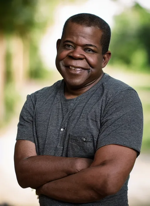 Image similar to DSLR photo portrait still of 55 year old age 55 Gary Coleman at age 54!!!, 85mm f1.8