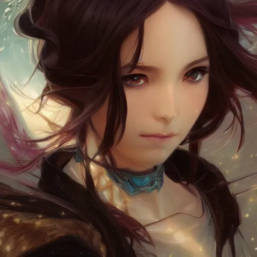 Prompt: beautiful young attractive anime woman, closeup, d & d, fantasy, intricate, elegant, highly detailed, digital painting, artstation, sharp focus, fantasy art, illustration, 8 k, art by artgerm and greg rutkowski and alphonse mucha