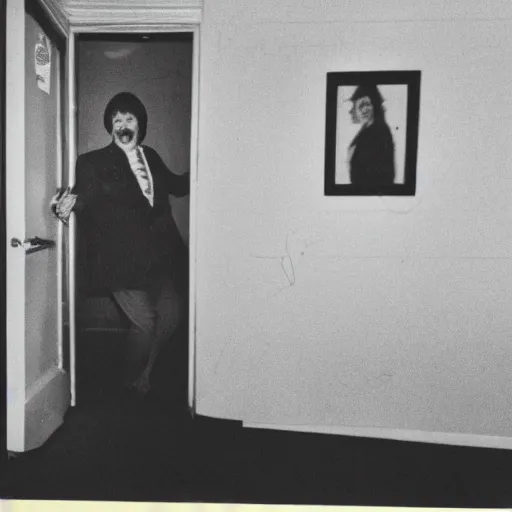 Prompt: found footage of a person lost in the backrooms, 1980s photo