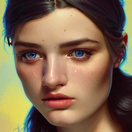 Prompt: hyperrealistic oil painting of electric hero, cute - fine - face, pretty face, oil slick hair, realistic shaded perfect face, extremely fine details, realistic shaded lighting, dynamic background, artgerm, 8 k ultra realistic, highly detailed, art by christopher balaskas, alphonse mucha, craig millions ultra detailed