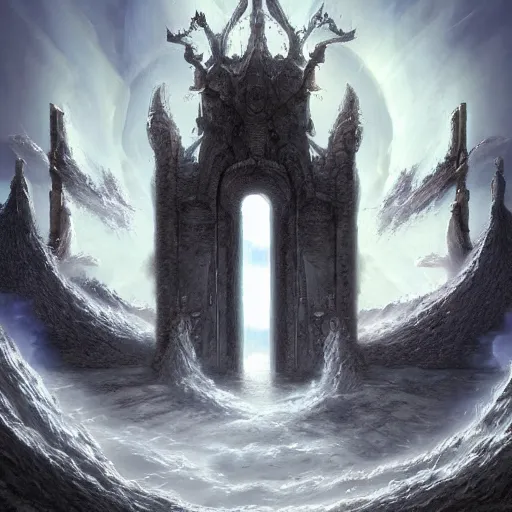 Image similar to the gate to the astral world by by quentin mabille