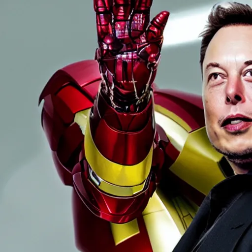 Image similar to Elon musk as iron man