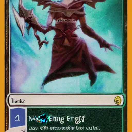 Prompt: magic: the gathering elf creature card