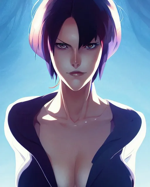 Image similar to aeon flux, portrait shinkai makoto studio ghibli studio key hideaki anno sakimichan stanley artgerm lau rossdraws james jean marc simonetti elegant highly detailed digital painting artstation pixiv