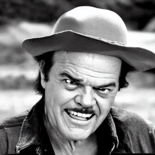 Prompt: jack nicholson nodding yes very happy and a little intimidating cinematic