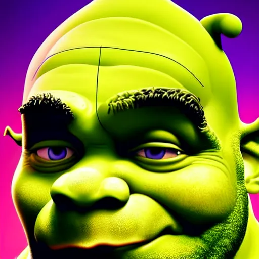 Image similar to joe biden as shrek, 4 k, movie poster, cinematic