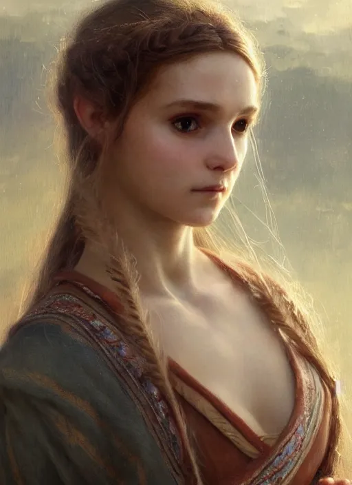 Prompt: a beautiful closeup shot from a fantasy film of a humanoid ferret wearing a loose tunic. portrait. emile munier, greg rutkowski.