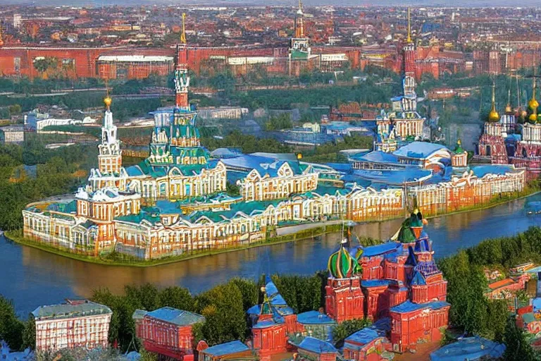 Image similar to beautiful russia of the future