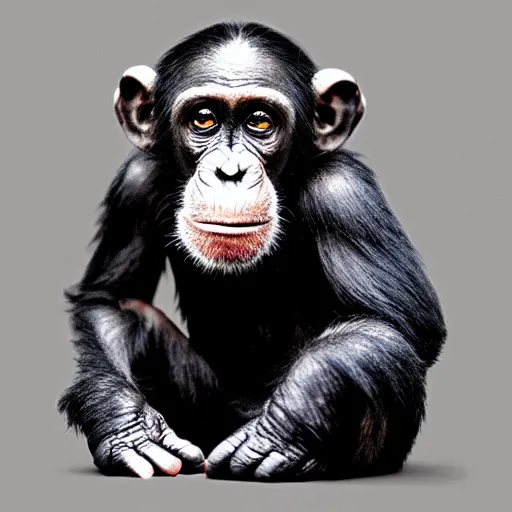 Prompt: cute chimpanzee, by teeturtle. com