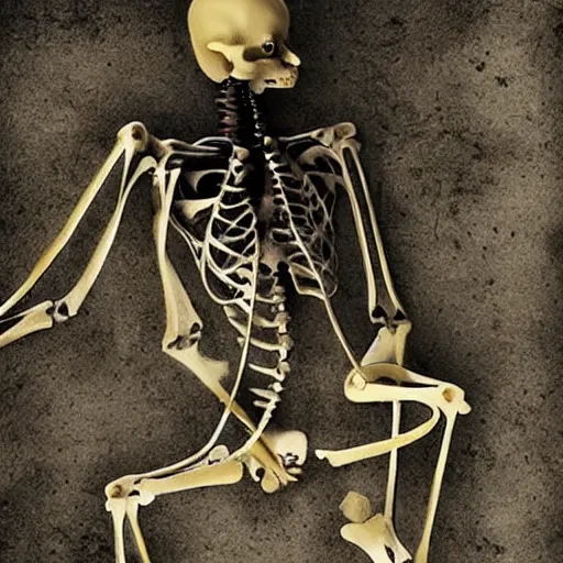 Prompt: Photograph of a pikachu skeleton, national geographic, iPhone photo