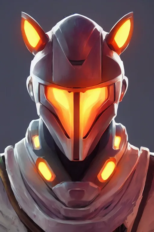 Image similar to epic mask helmet robot ninja portrait stylized as fornite style game design fanart by concept artist gervasio canda, behance hd by jesper ejsing, by rhads, makoto shinkai and lois van baarle, ilya kuvshinov, rossdraws global illumination radiating a glowing aura global illumination ray tracing hdr render in unreal engine 5