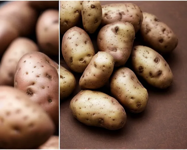 Image similar to 8 5 mm photography of elon musk potato hybrid, dof and bokeh