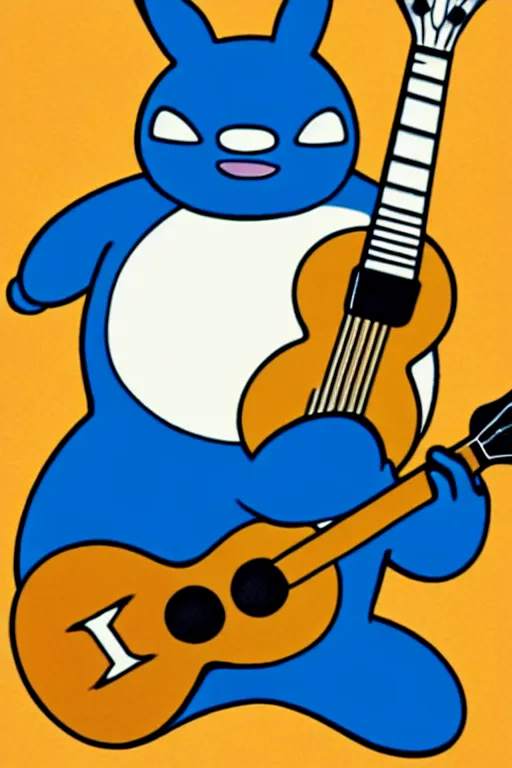 Image similar to snorlax playing guitar