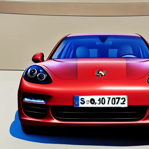 Prompt: painting of indian baby in porsche panamera