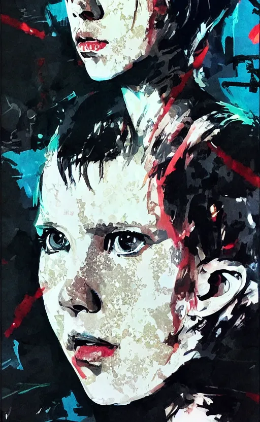 Image similar to Portrait of Millie Bobby Brown by Yoji Shinkawa