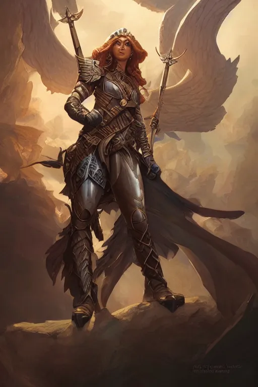 Image similar to amazon valkyrie athena, d & d, fantasy, portrait, highly detailed, headshot, digital painting, trending on artstation, concept art, sharp focus, illustration, art by artgerm and greg rutkowski and magali villeneuve