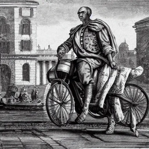 Image similar to amerigo vespucci on a vespa