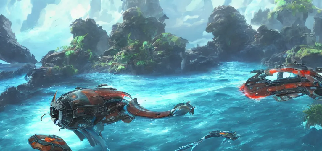 Prompt: Concept art for Subnautica 2