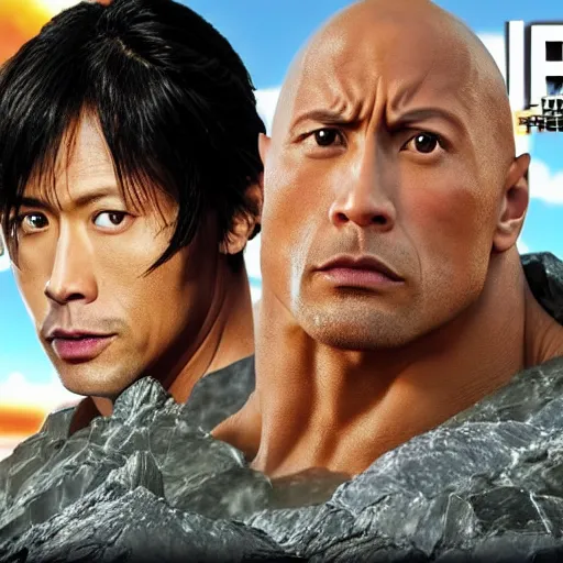 Image similar to Dwayne Johnson as a Japanese anime4K quality super realistic