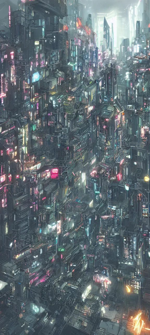 Image similar to Cyberpunk City, by Bjorn Barends