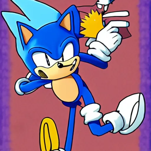 Image similar to sonic as a pokemon master