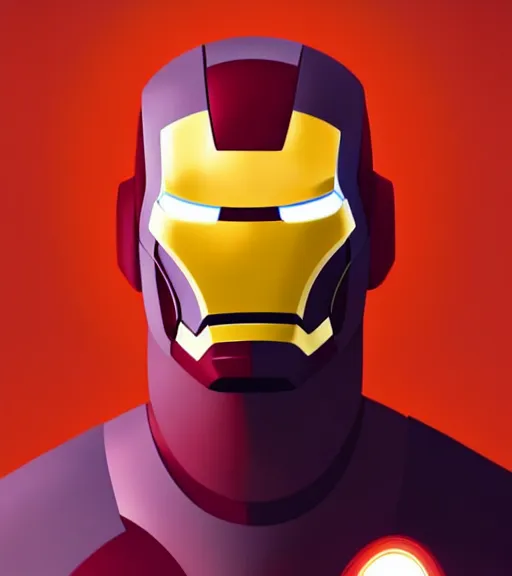 Image similar to icon stylized minimalist adam scott as iron man, loftis, cory behance hd by jesper ejsing, by rhads, makoto shinkai and lois van baarle, ilya kuvshinov, rossdraws global illumination