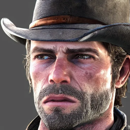 berrykanry, arthur morgan, red dead redemption, red dead redemption 2,  commentary request, highres, 1boy, artist name, beard, blurry, blurry  background, brown hair, brown vest, bullet, closed mouth, depth of field,  english text